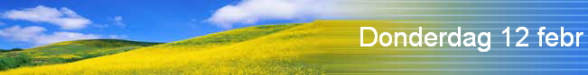 Donderdag 12 febr