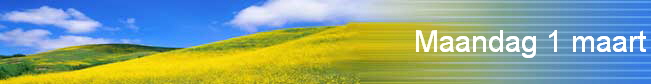 Maandag 1 maart